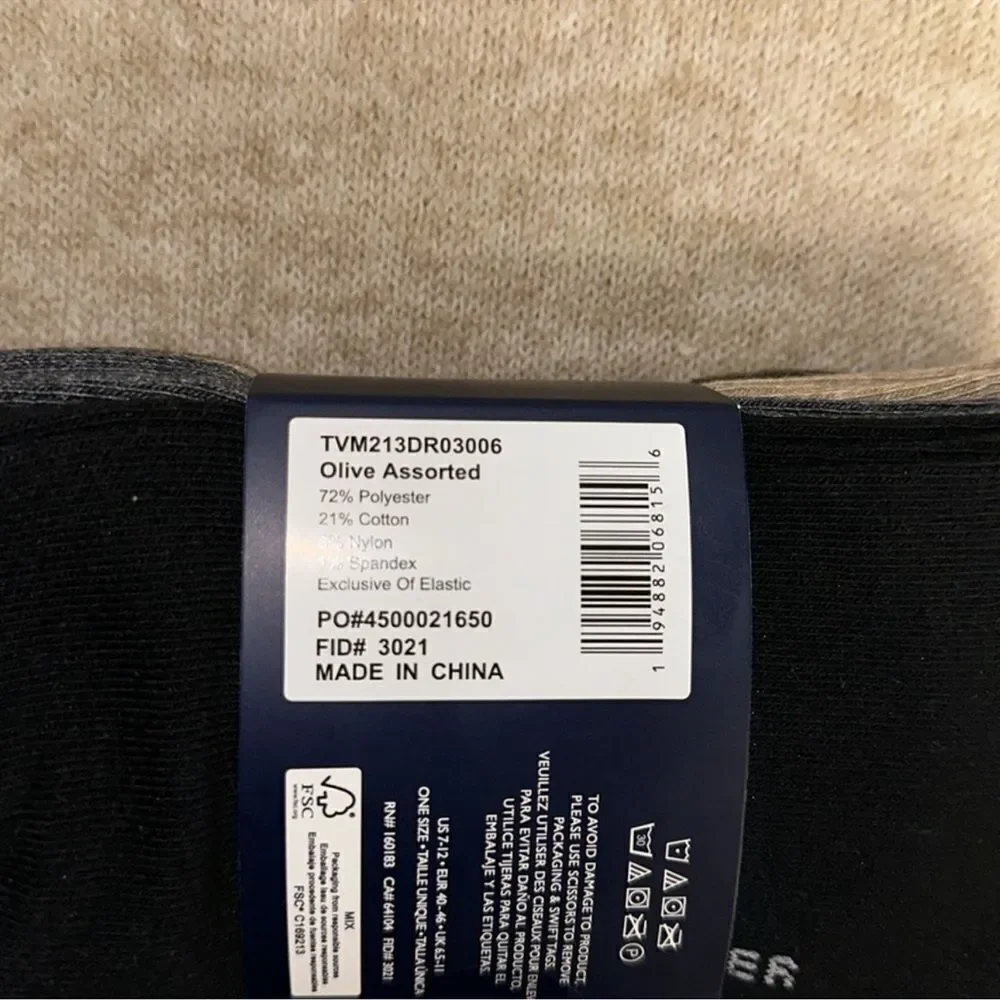 Tommy Hilfiger Shoe Size 7-12 4 Pack Men’s Dress Crew Cotton Blend Socks